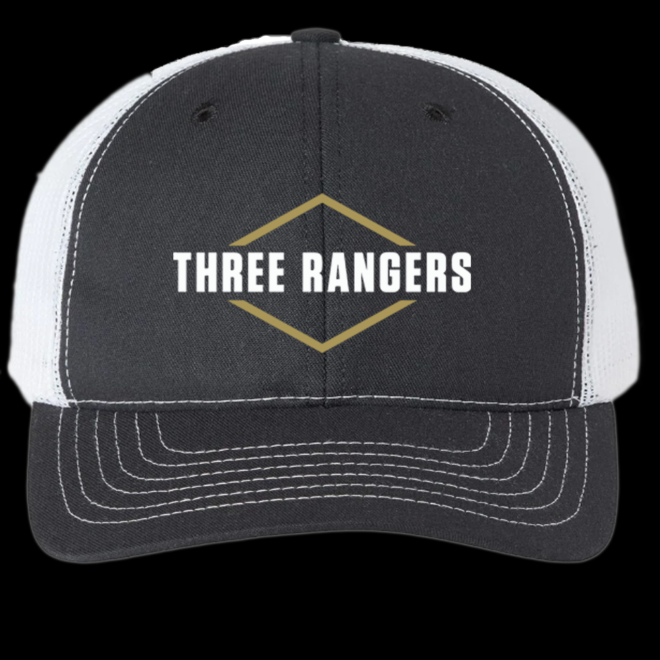 Three Rangers Logo Black White